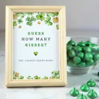 Guess How Many Kisses Baby Shower Game Sign
