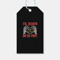 Halloween Engagement Til Death Do Us Part Skeleton Gift Tags