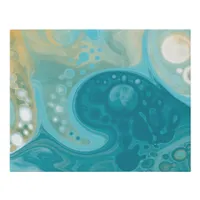 Sandy Waves Fluid Art  Faux Canvas Print