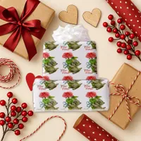 Charming Gray Kitten Rose Vintage Wrapping Paper
