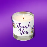 Thank You with Pansies | Scented Candle