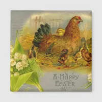 Easter Hen And Chicks Magnet