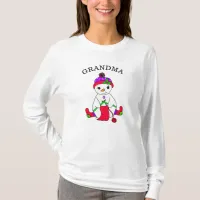 Grandma Snowman Cute Whimsical Christmas T-Shirt