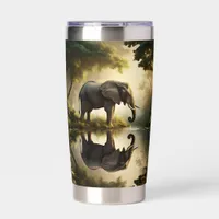 An Elephant's Reflection Insulated Tumbler