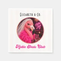 Hottie Shots Club Funny Pink Bachelorette Party Napkins