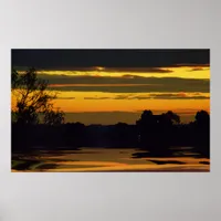 Liquid Gold Sunset Poster