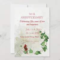 Red bird invitation 