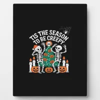 Creepy Funny Skeleton Halloween Spooky Plaque