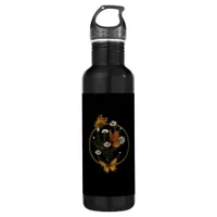 Cottagecore Goblincore Fairycore Graphic Flower Bu Stainless Steel Water Bottle