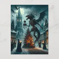 A Christmas Horror AI Generated Art Postcard