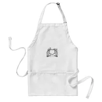 Skeleton Hand Heart Funny Design Style Adult Apron