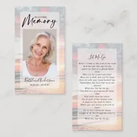 Memorial Prayer Card | Ocean Sunset