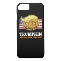 Trumpkin Halloween Pumpkin With Flag Scary Design  iPhone 8/7 Case