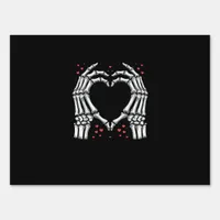 Skeleton Hand Heart Valentines Day Funny Couple Sign