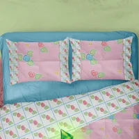 Gamer Sims 2 Pastel Pink Floral Cartoon Pillow Case