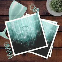 Cascading Lights Sweet 16 Teal ID790 Napkins