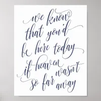 Luxe Calligraphy In Memory Sign (Navy Blue)