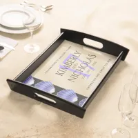 Elegant 17th Shells Wedding Anniversary Serving Tray