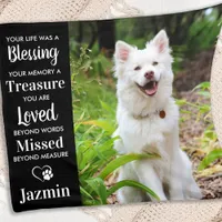 Personalized Photo Pet Memorial Fleece Blanket