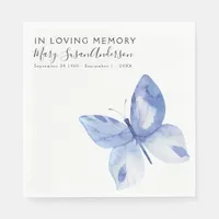 In Loving Memory Butterfly Funeral Memorial Wake Napkins