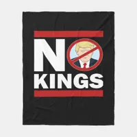 No Kings Anti Classic Minimal Clean Fleece Blanket