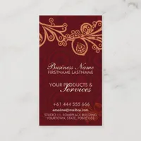 Groovy Floral Vertical Business Card