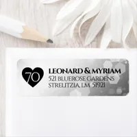 Elegant 70th Platinum Wedding Anniversary Label