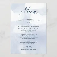 She is on Cloud Nine Bridal Shower Menu