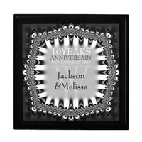 Black+Silver Lace Wedding Anniversary Gift Box