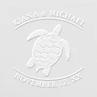 Sea Foam Beach Wedding Turtle ID837 Embosser
