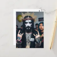 Goth Punk Rock Jesus at his Birthday Party Postcard