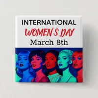 International Women's Day | Pop Art  Button