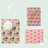 Peach Fuzz Valentine's Wrapping Paper Trio