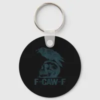 Crow F-Caw-F Retro Crow Lover Funny Keychain