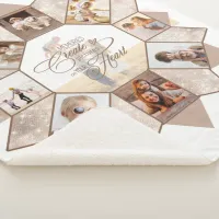 Memories Photo Collage Earth Tones ID1016 Sherpa Blanket