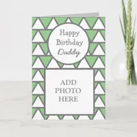 Modern Abstract Photo Card Happy Birthday Daddy