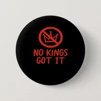 No Kings It Patriotic Style Button