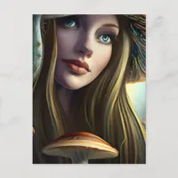Fairytale Mushroom Fairy Postcard
