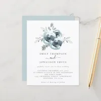 Budget Modern Christmas Bouquet Wedding Invitation