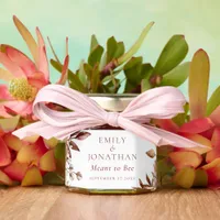 Terracotta Florals Meant to Be Thank You Honey Jar Favors