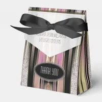 Pink Black Gold Vintage Pinstripes Party Favor Boxes