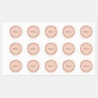 Minimal Modern Blush Salon and Spa Labels