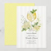 Love in Bloom Elderflower Cocktail Bachelorette Invitation