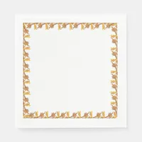 Napkin – Border of Golden Angle Iron Leaves