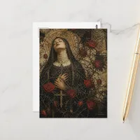 The Nun and the Red Roses Postcard