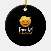 Trumpkin  Boo Sheet Funny Halloween Ceramic Ornament