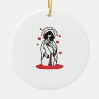 Till Death Do Us Part – Haunting Wedding Slogan Ceramic Ornament