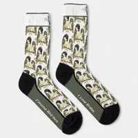 Whimsical Chickadee Bird Socks