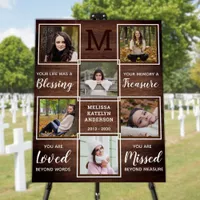 Funeral Memorial 6 Photos Celebration of Life  Foam Board