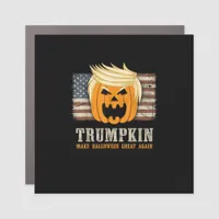 Halloween Trumpkin Vintage Us Flag Funny Car Magnet